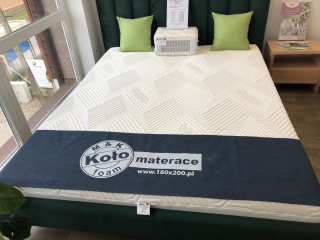 EKSPOZYCJA! Materac sprężynowy lateksowy M&K Foam Koło Czar Nocy Talalay Limited H3 Talalay Gold 160x200