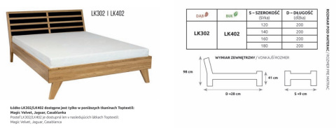 Łóżko bukowe LK402