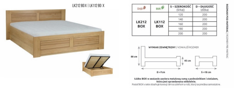 Łóżko bukowe LK112 BOX