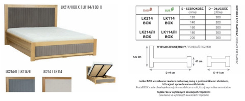 Łóżko bukowe LK114 BOX