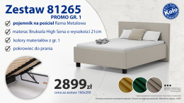 Zestaw 81265 Promo Gr. 1 160x200 M&K Foam Koło łóżko z pojemnikiem materac