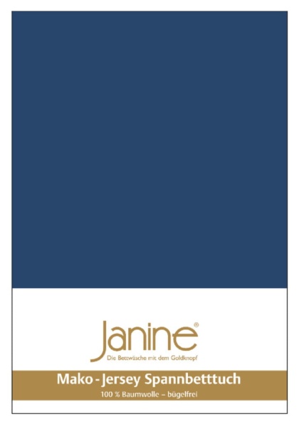 WYPRZEDAŻ! Prześcieradło bawełniane Janine Jersey 5007 180x200 niebieskie